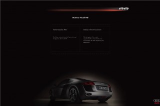 Audi presenta el superdeportivo R8 en una web futurista