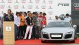 Audi presenta al Real Madrid sus nuevos modelos en un curso de conducción deportiva en el Jarama
