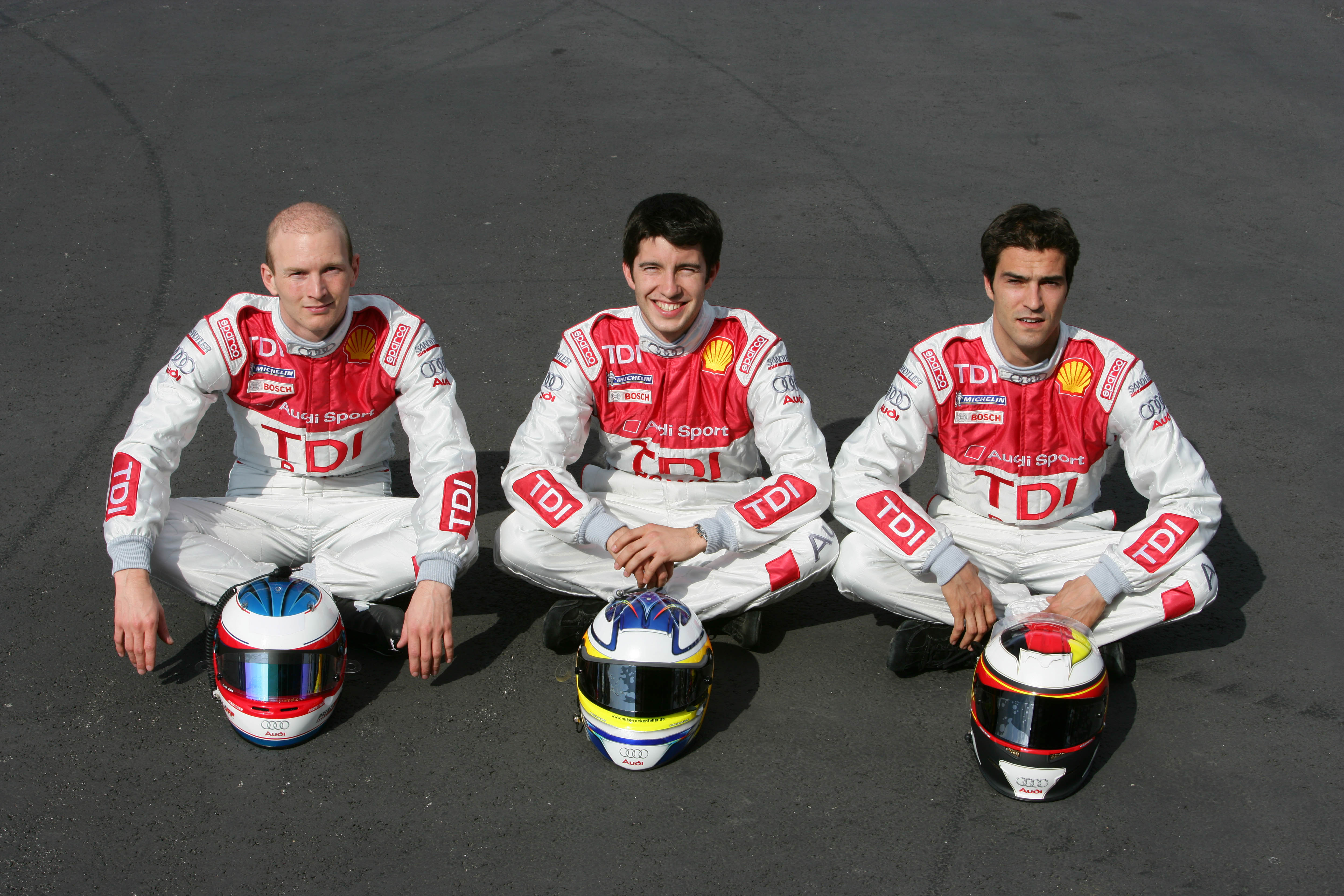 Alexandre Premat, Mike Rockenfeller, Lucas Luhr, Audi R10