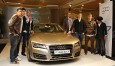 Los vehículos Audi y la primera plantilla del Real Madrid, protagonistas en el Santiago Bernabeu