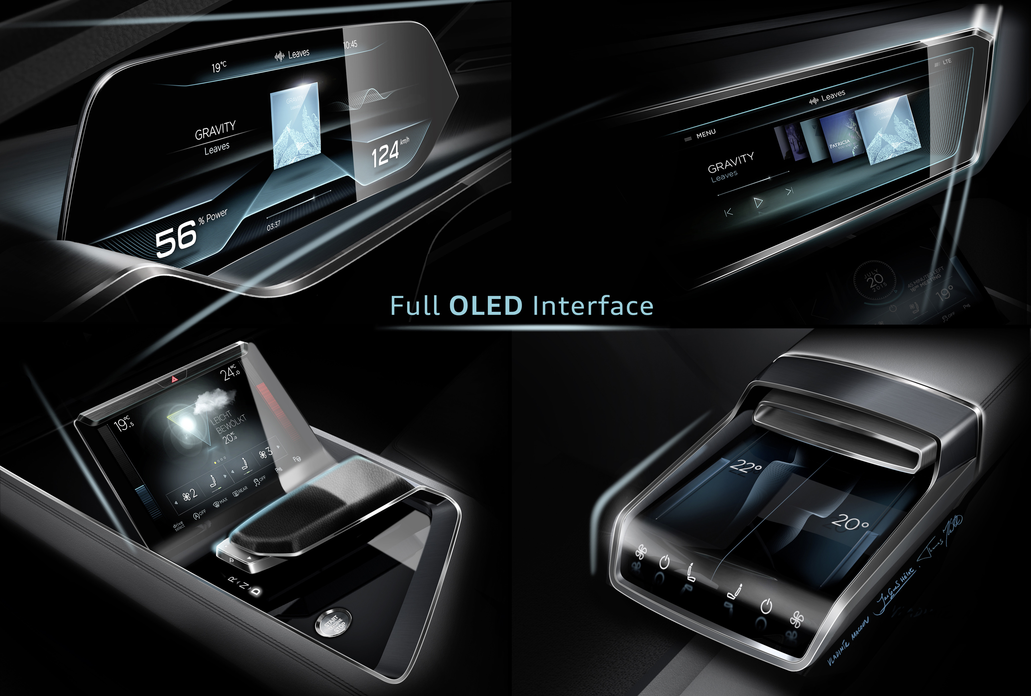 Audi e-tron quattro concept â?? OLED-based operating and display