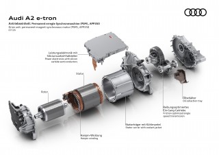 Audi A2 e-tron - Drive unit: permanent-magnet synchronous motor